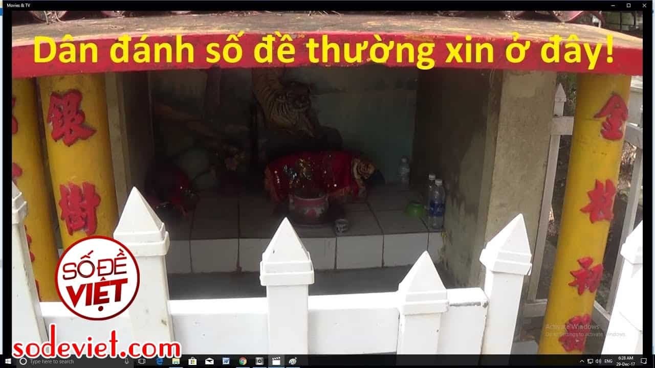 Đền thờ ông đia để coi số nha